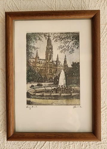 Original farbradierung wiener - original,