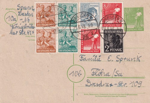 Fach frankatur 1948 - 10-fach-frankatur,