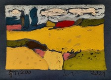 Klaus Fussmann, spitzen Meisterwerk Raps Ostsee rotes Haus, spitzen Blatt