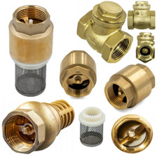 Rückschlag, Rückschlagklappe Messing Ventil  1/2", 3/4", 1", 1 1/4", 1 1/2", 2"