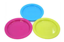 Teller Kunststoff flach Party Picknick Camping 3 farbig sort  Ø 22 cm 12 Stück 