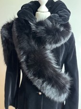 große schwarze Pelzstola XXL