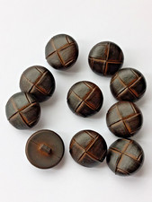 10 Knöpfe Lederoptik