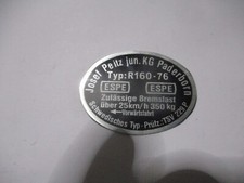 Espe peitz typenschild schild - peitz,