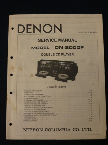 Denon servicemanual für - denon,