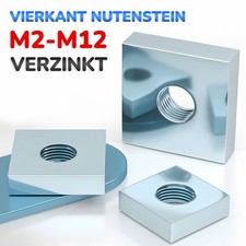Vierkant Kohlenstoffstahl Verzinkt Nutenstein Gewindeplatte M3 M4 M5 M6 M8 M10