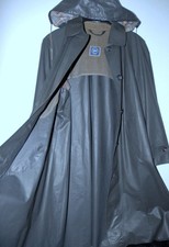 KLEPPER Kleppermantel + Kapuze Gummimantel Gummi Mantel Jacke 42-44 / M-L