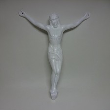 Jesus für Kruzifix Kreuz aus Metall weiß ca. 21 cm hoch