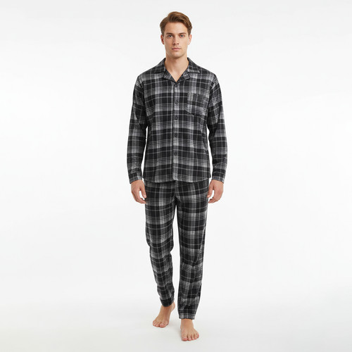 Schlafanzug pyjama herren lang - herren,