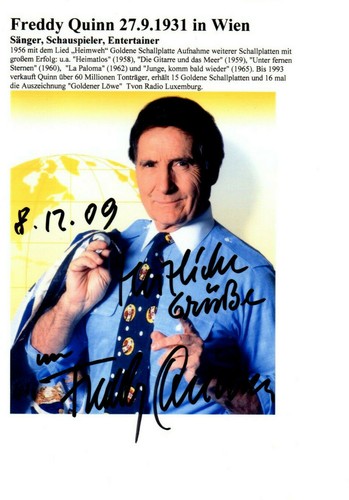 Autogramm freddy quinn - autogramm,