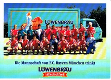 Mannschaftsbild Mannschaftskarte Bayern München Löwenbräu Karte Deutschland DFB