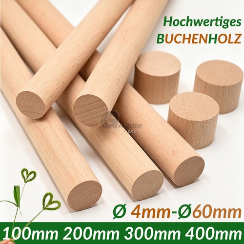 Rundstab buche glatt - buche, 10-40