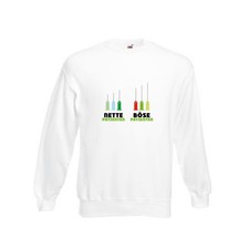 Nette und böse Patienten | Spritze | Nadel | Arzt | Doktor Sweatshirt Weiß