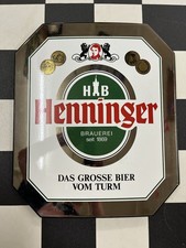 Henninger  Emailschild um 1980