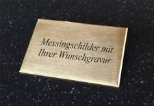 MESSINGSCHILD - Grabschild - Türschild - 80x50mm - mit Wunschgravur
