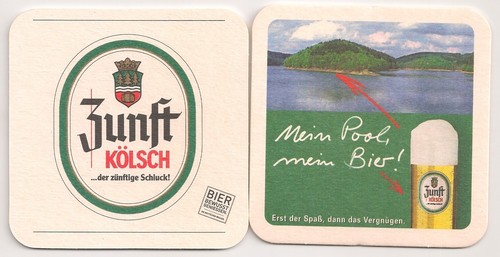 Zunft kölsch bierdeckel - zunft,