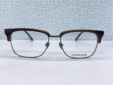 Calvin Klein Brille Damen Braun Grau rechteckig Metall Kunststoff CK 18124