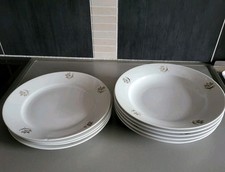 DDR 5x Suppenteller 4x Essteller "Kahla" goldene Blume