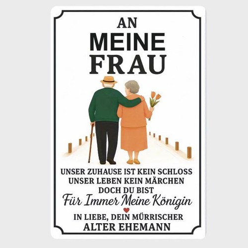 Blechschild meine frau - meine,