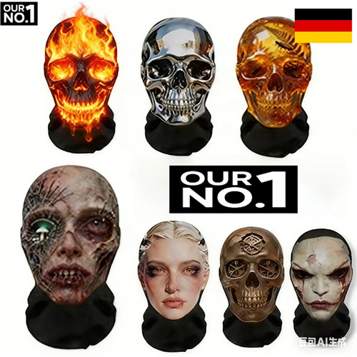 Totenkopfmaske zombie horror - zombie,