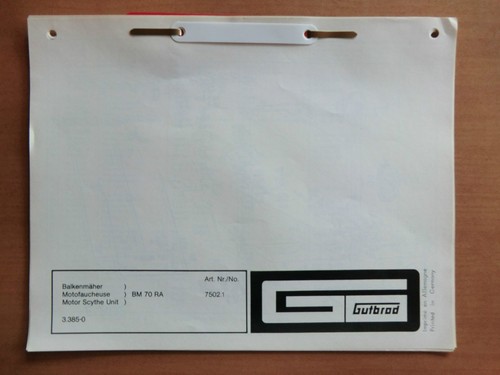 Orig ersatzteilliste gutbrod - ersatzteilliste,