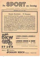 Fussball-Programmheft  51/52  Oberliga   FK Pirmasens - Borussia Neunkirchen