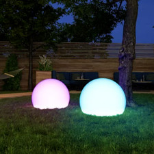 Lightzone Mini Solar Kugelleuchten Set mit zwei Kugeln Multicolor LED