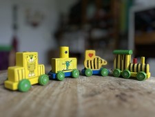 Geburtstagszug Janosch 3-teilig Holz Kinder selten