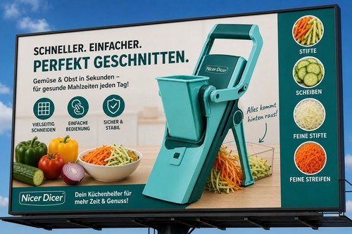 Genius nicer dicer mando - mando, grün