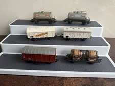 6 x Märklin HO geschlossene  Güterwagen-2 Tankwagen- Weinfasswagen
