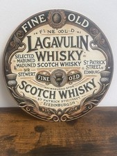 Blechschild LAGAVULIN Whisky Single Malt Werbeschild Vintage Retro Bar 20cm