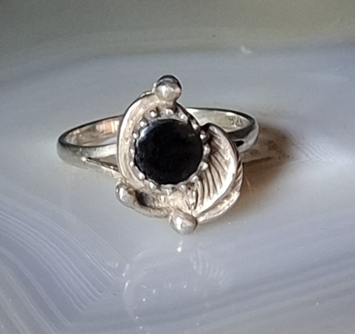 Ring silber 925 black - silber, onyx