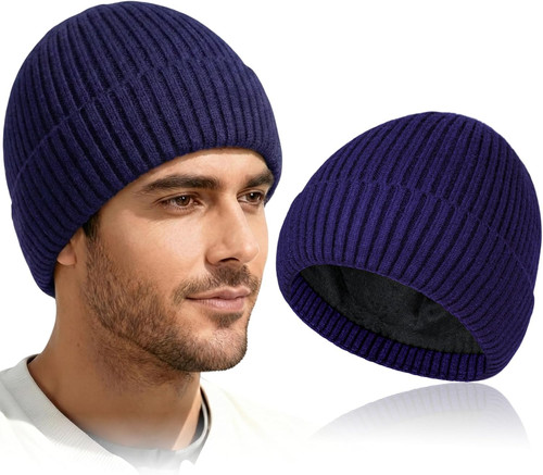 Dicke strickmütze mit - dicke,