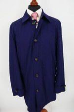 Eduard Dressler Trenchcoat Mantel Jacke Gr.52 Polyester Blau Top Zustand