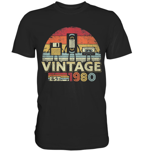 Vintage 1980 shirt jahrgang - 1980,