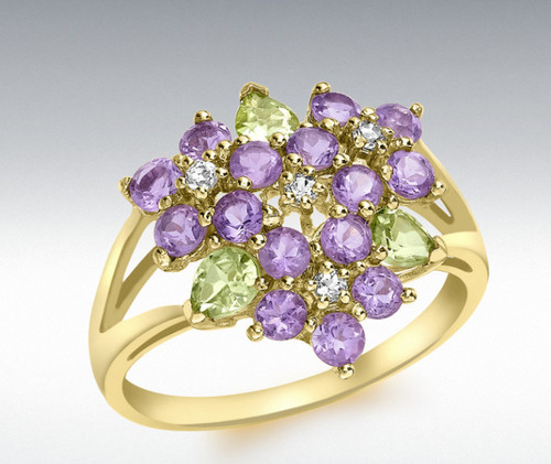 9ct gelbgold amethyst - 9ct, &
