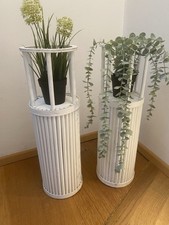 Holz Deko Blumen Säule Windlicht Garten Terrasse Shabby Laterne Impressionen