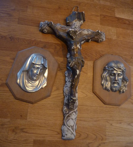 Antikes kruzifix mit - mit, christus