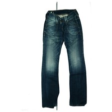 PEPE JEANS Midonna Damen Hose Low Waist Straight Leg W26 L34 vintage used Blau