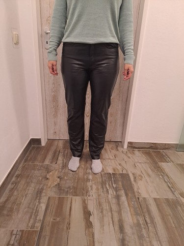 Echt lederhose damen - damen, schwarz