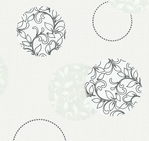 Tapete kreise floral blues - kreise, p+s