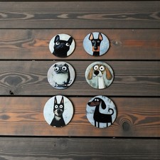 Untersetzer  aus Holz Hund