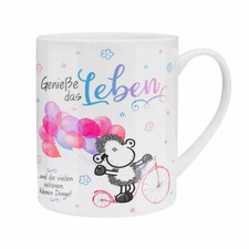 Sheepworld XL Tasse Geniesse das Leben und die schönen Dinge Kaffeetasse Becher