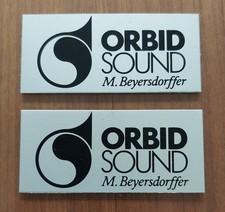 Orbid Sound Embleme Zeichen Schilder  60mm x 27mm  Alu  M. Beyersdorffer