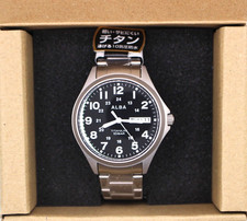 SEIKO AQPJ402 Uhr ALBA Quarz Titan sportlich wasserdicht 10 ATM Herren schwarz