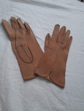 L M Gaselle Leder ( Vera Gazzella ) Damen Lederhandschuhe S - M, Milchkaffee