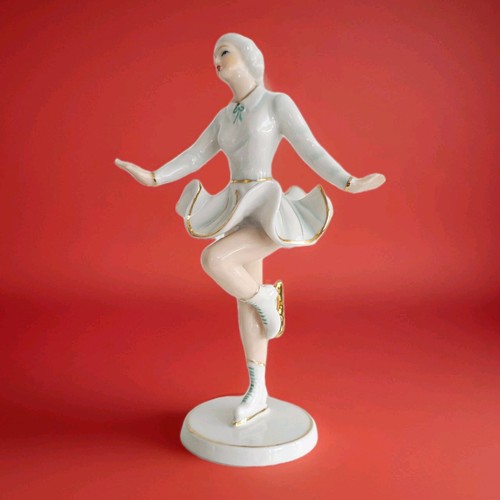 Porzellan figur eisläuferin - porzellan,