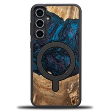 Handyhülle für Galaxy S23 FE 5G Bewood Unique Planets Neptun Holzhülle Tasche