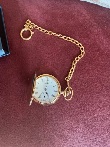 Taschenuhr vergoldet mit - , kette