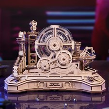 ROBOTIME Maschine Marmor Run Gear Ball Challenge 3D Holz Puzzle Kit für Erwachse